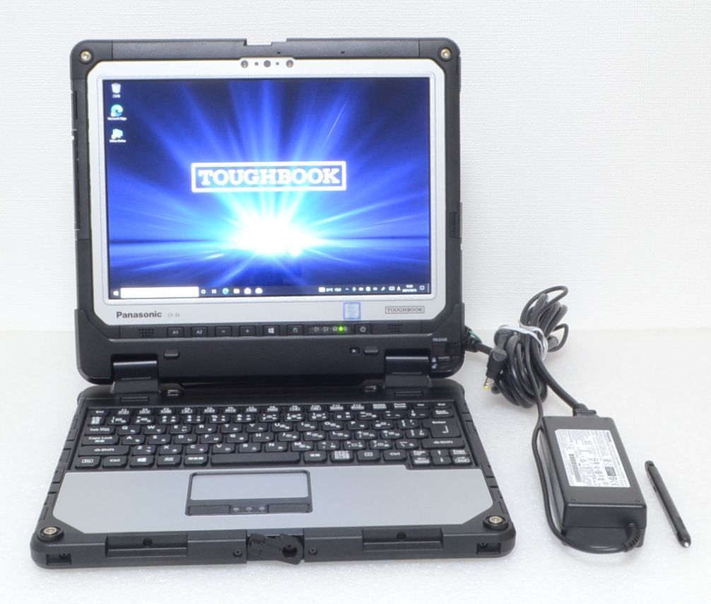 綺麗 1430時間 TOUGHBOOK CF-33A Core i5 7300U 8GB 新品SSD512GB タッチ カメラ Win10 純正OS Panasonic PC タブレット 管理LA50