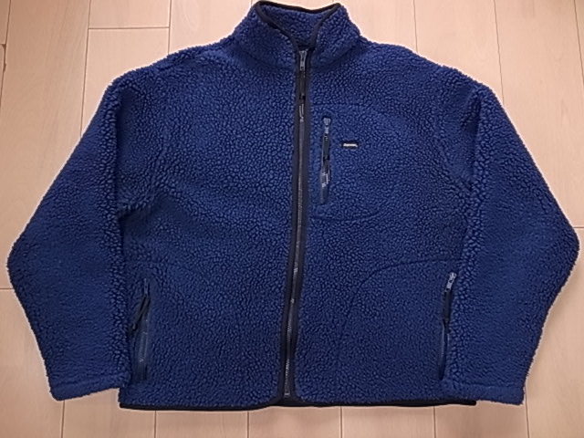 ☆ 初期 USA アメリカ製 1998年 98AW 90s SUPREME シュプリーム Sherpa Fleece Jacket シェルパ フリース ジャケット patagonia (紺L)GGS_画像1