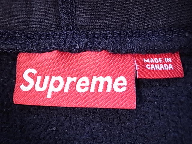 ☆ 初期 カナダ製 SUPREME シュプリーム Box Logo Pullover Hoodie ボックスロゴ スウェット パーカー 紙タグ (ネイビー紺L)GDD_画像7