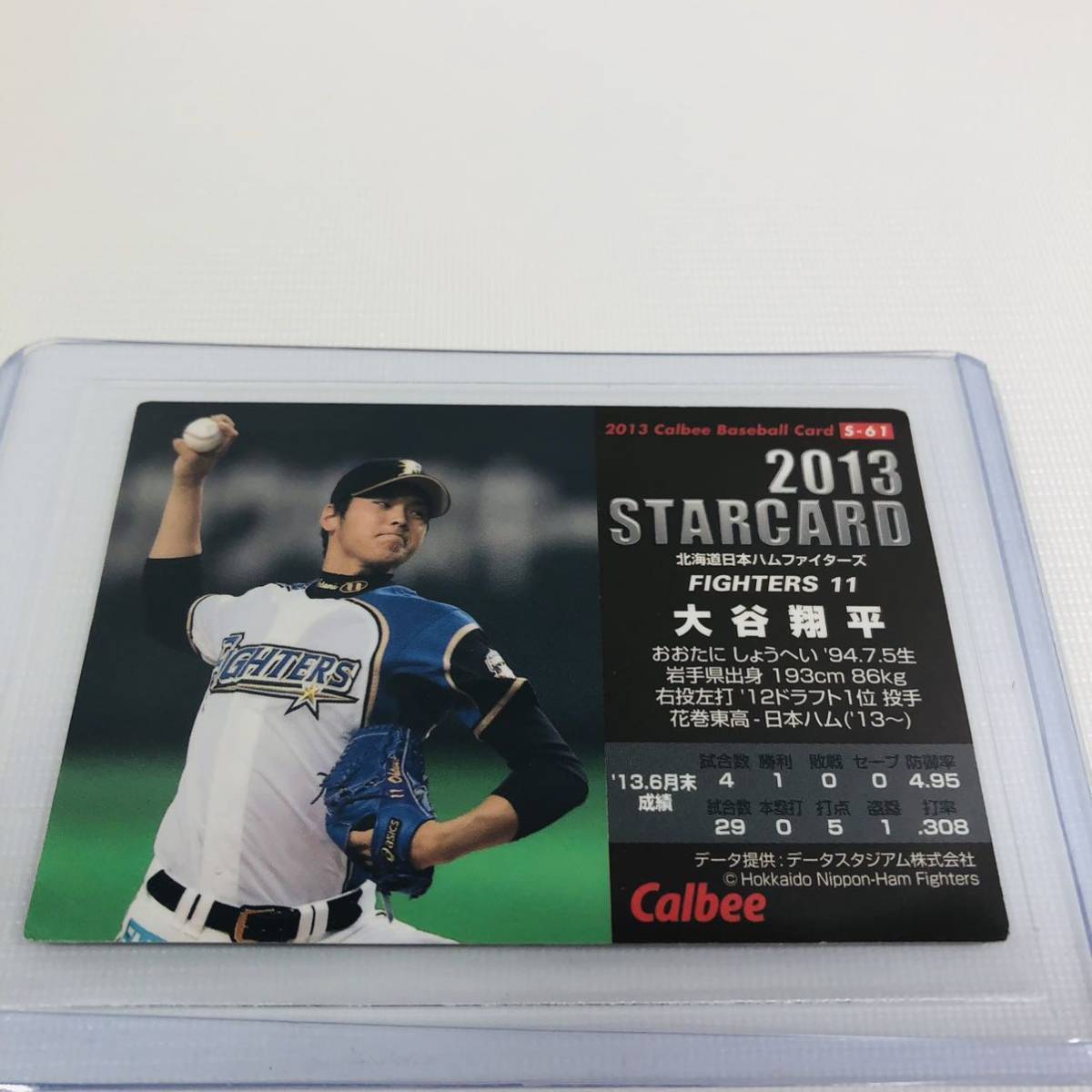 大谷翔平 2013 カルビー ルーキー カード 金箔 サイン S-61 shohei