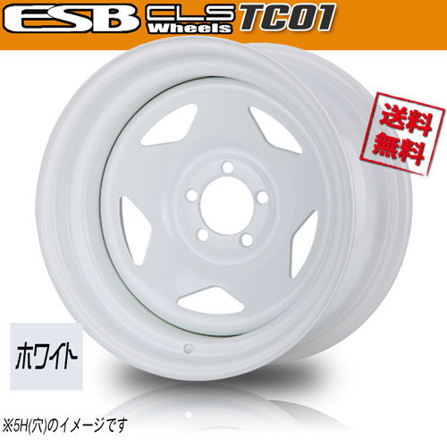 ホイール新品 2本セット ESB CLS TC-01 ホワイト 深リム鉄チン 16インチ 6H139.7 7J+42 108 送料無料_画像1