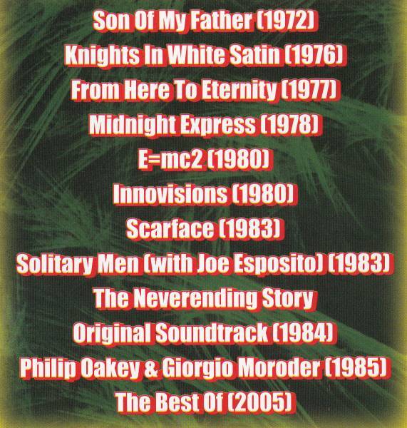 【MP3-CD】 Giorgio Moroder ジョルジオ・モロダー 11アルバム 120曲収録_画像2