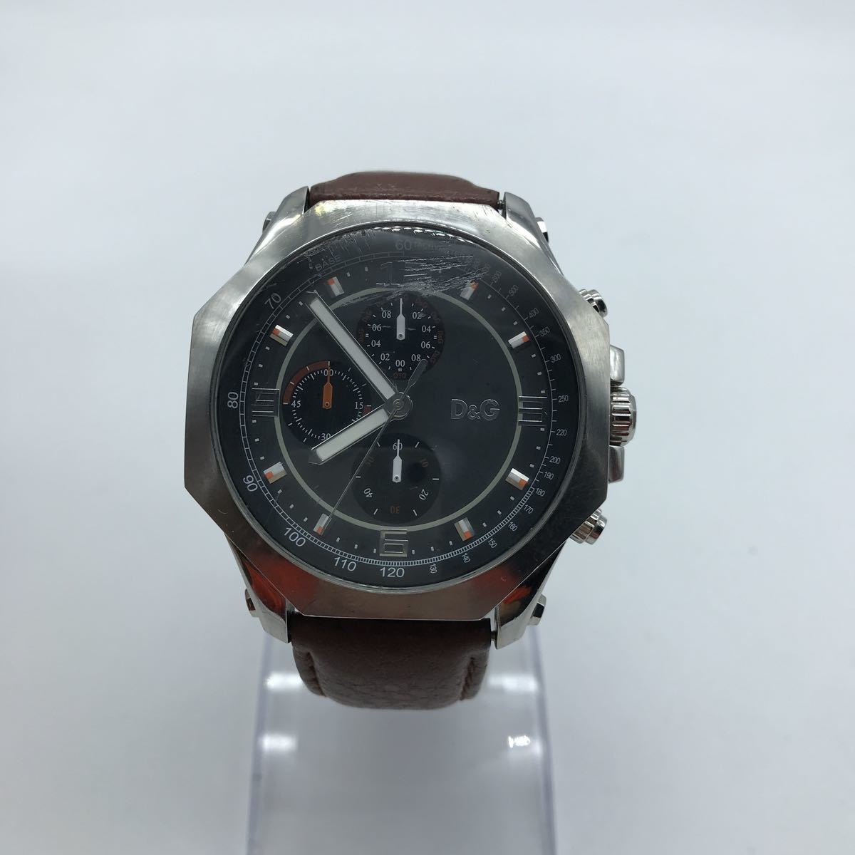 DG TIME 予約販売 本 クロノグラフ 腕時計 大量入荷 動作品 ディーアンドジー DolceGabbana