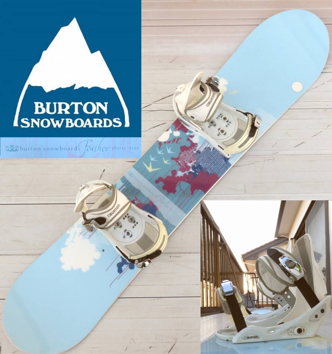 スノボー☆BURTON Feather 139 BURTON CUSTOMバイン付 綺麗 www.chance