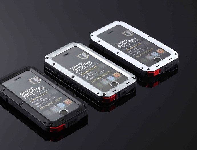 送料無料 iPhone5S/SE/5 耐衝撃防振防水 指紋認証対応 地上最強アルミケース M全５色 全面保護 iPhone 5S SE 5_画像4