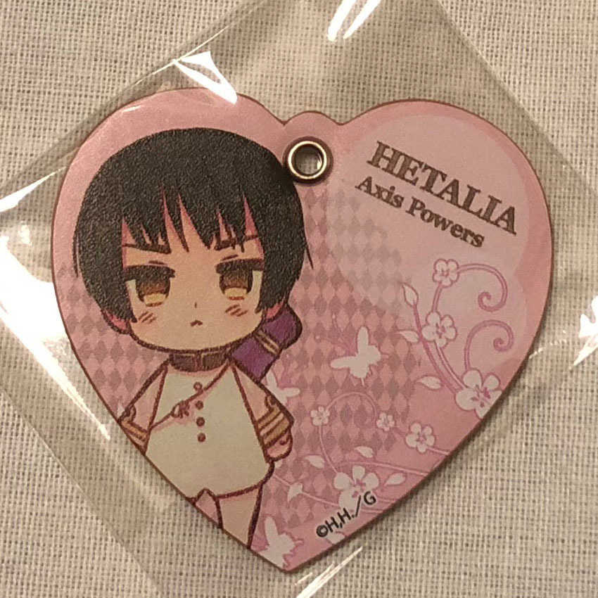  Hetalia Heart leather charm Japan Axis powers graph art 