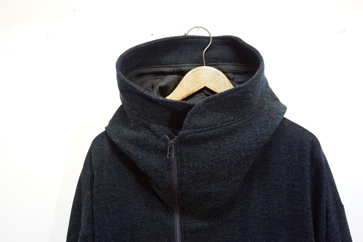 美品17AW my beautiful landletマイ ビューティフル ランドレット ブリティッシュ ウール混フーデッド コート wm06-co172061 紺110M△ - メンズファッション