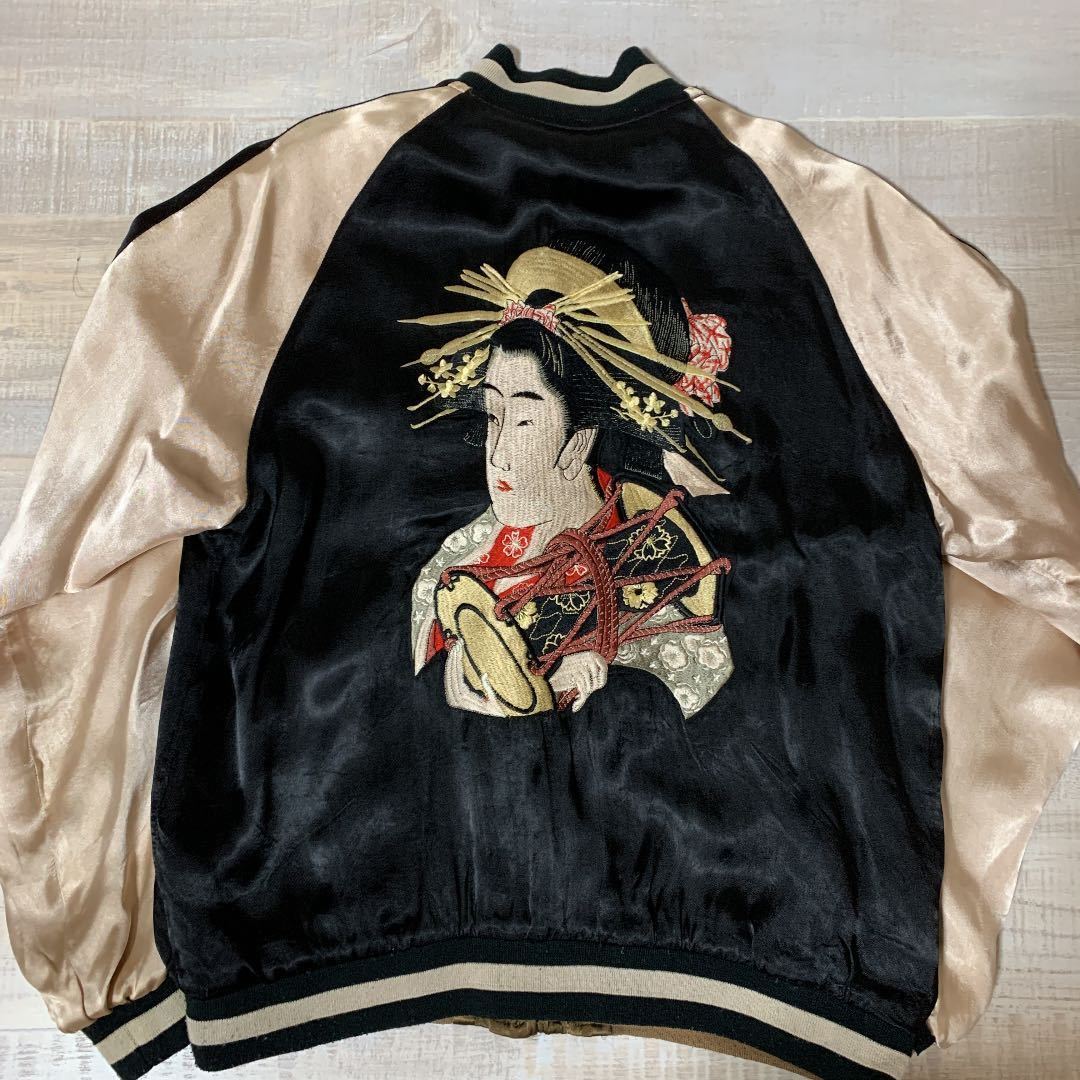 豪華刺繍 リバーシブル】Back Street Crewler レーヨン 豪華刺繍 リバーシブル】Back Street Crewler レーヨン