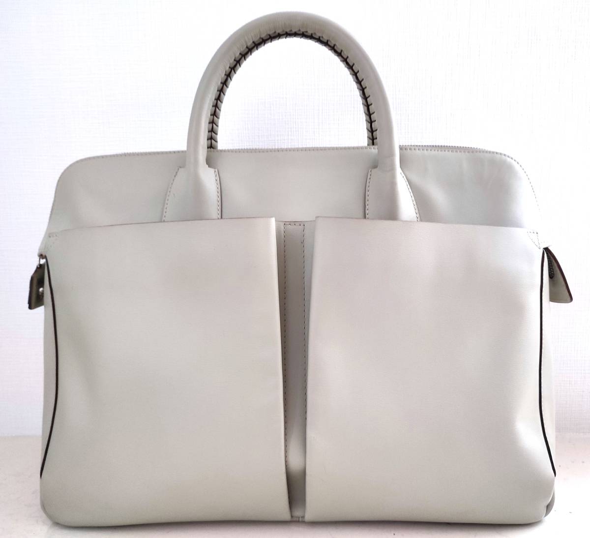 ☆美品☆BALLY バリー Wポケット オールドレザー ハンドバッグ
