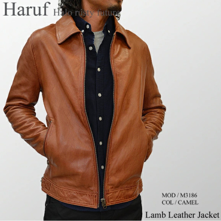 春新作の ◇◇軽くて柔らかい高品質本革レザージャケット! 秋冬Haruf 買い物をお 革ジャン ライダースタイプ L レザージャケット