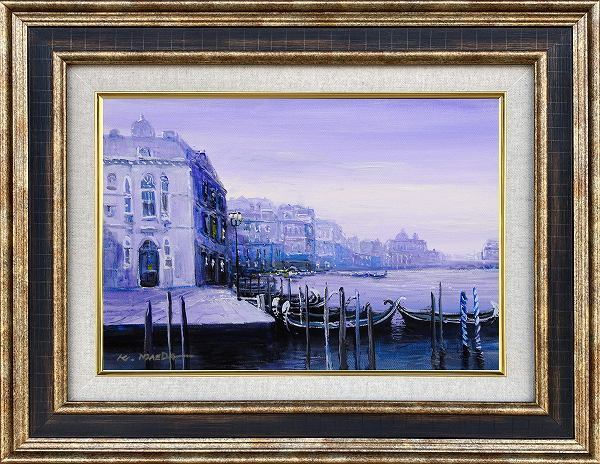 油彩画 ベネチアの風景 F4号 額付き www.cicc.ky