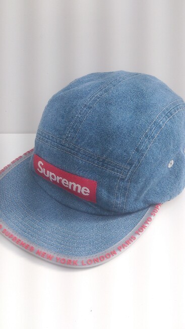 数量限定セール  Supreme　シュプリーム BOXロゴ　デニムキャップ　 帽子　キャップ ブルー サイズ表記なし メンズ 1201000042093 その他