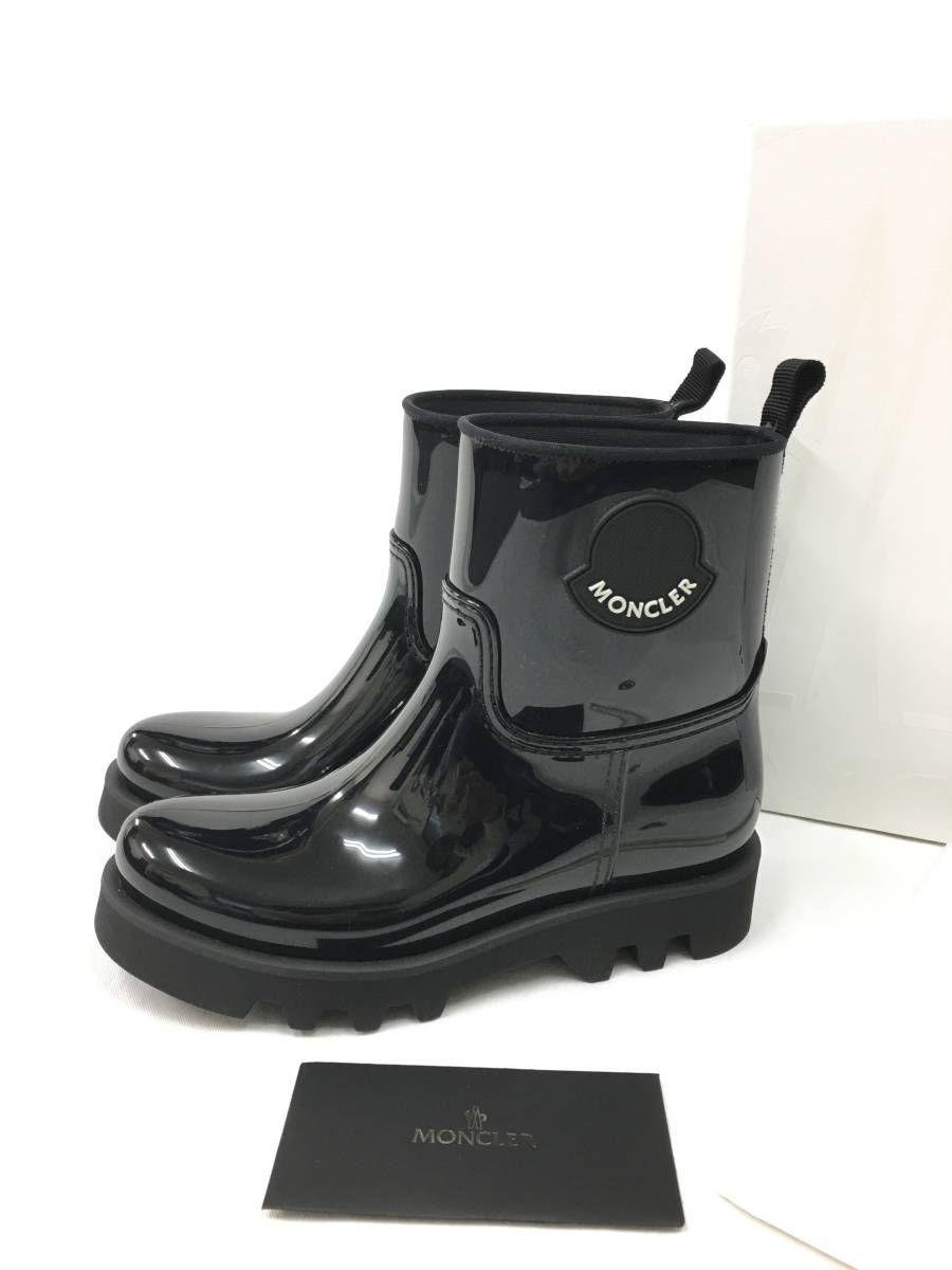 新素材新作 新品 サイズ36 MONCLER Ginette ロゴ ラバー ショート ...