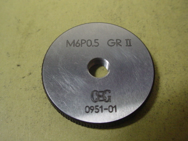 ミリサイズ ネジゲージ リングゲージ 程度良好中古品 M6*0.5 GR2-WR2 ミリサイズ ネジゲージ リングゲージ 程度良好中古品 M6*0.5 GR2-WR2