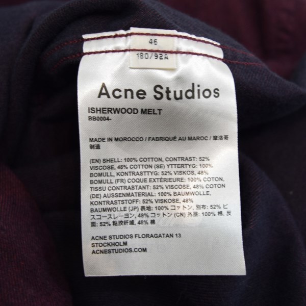  Acne s Today oz ACNE STUDIOS ISHERWOOD MELT flannel button down shirt 2017AW commodity number :8066000109800