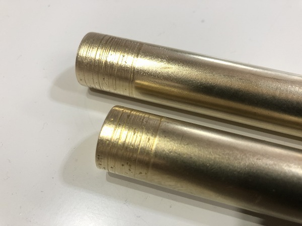 【2本セット】真鍮丸棒　φ20×120ｍｍ　　真鍮棒　黄銅　端材　【レターパックライト発送　370円】_画像3