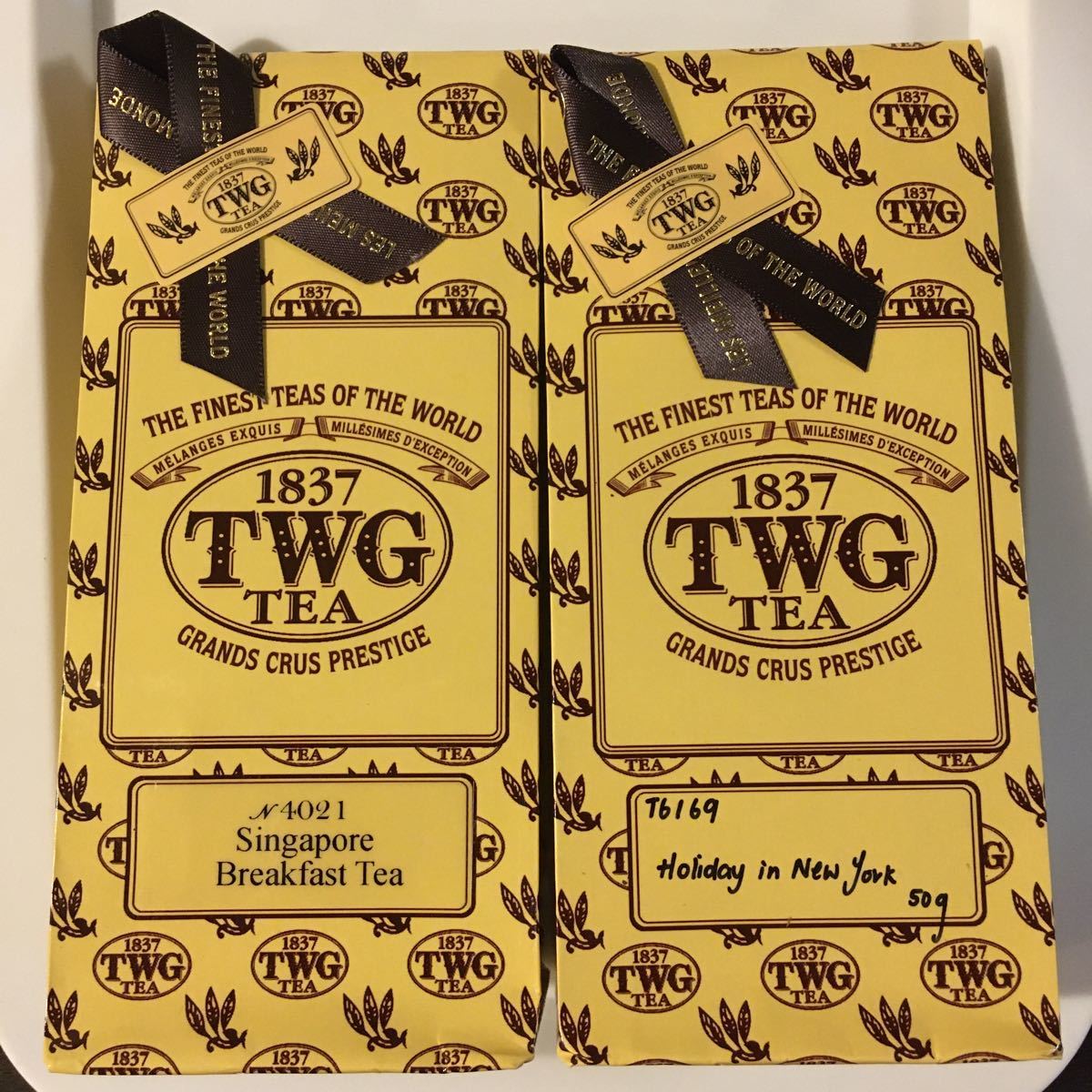 TWG茶葉50g x 2セット　シンガポールブレックファースト&ホリデーインニューヨーク