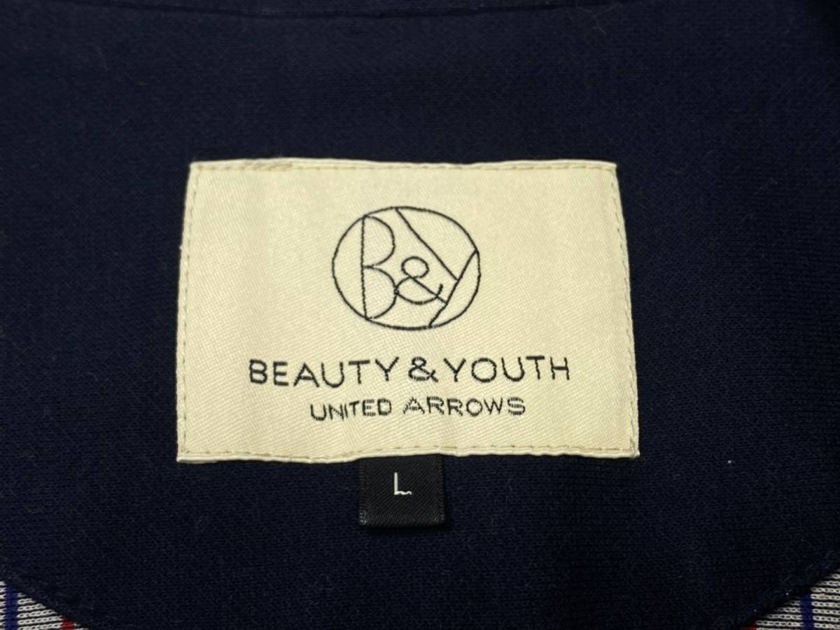 D②/ BEAUTY&YOUTH ビューティーアンドユース アローズ コットン スウェット ジャケット SIZE:L / ネイビー_画像5