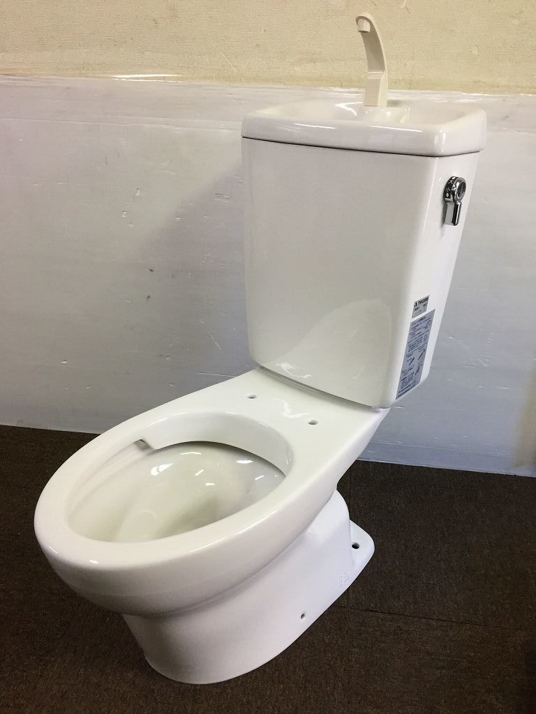 【】アサヒ衛陶 トイレ便器(床下排水)☆洋式便器「CRA768LW」とタンク「TRA33886」のセット☆#ホワイト ボルト無し☆直接引き取り可