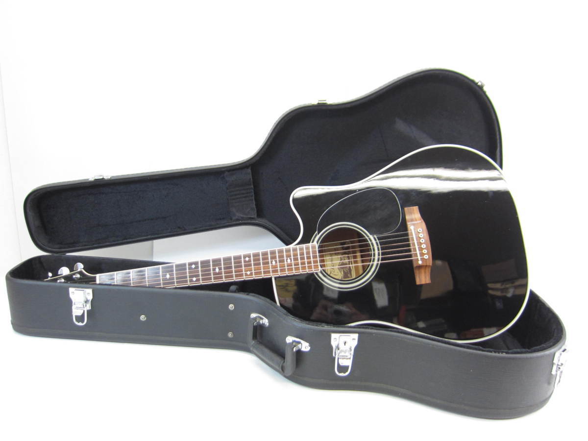 1円スタート!! Takamine タカミネ エレアコ EF341SC ブラック ハード