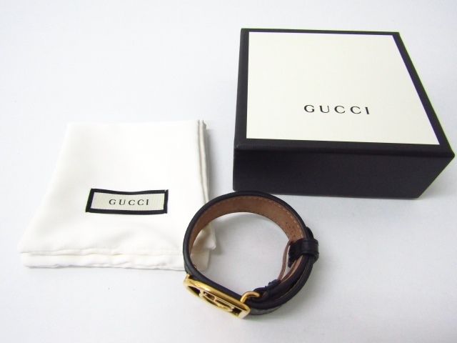 高評価安い Gucci - GUCCI グッチ レザーブレスレット の通販 by