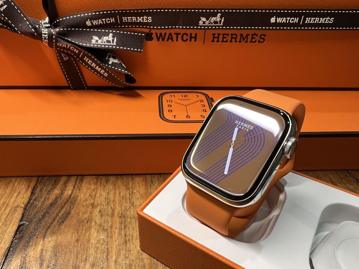 ☆最新 即決 Apple Watch series7 HERMES 41mm アップルウォッチ エルメス GPS+Cellular シルバーステンレス  76 心電図 血中濃度 シリーズ7