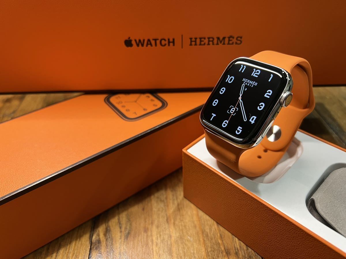 ☆美品即決 ケア+ Apple watch エルメス シリーズ4 アップルウォッチ HERMES Series4 44mm ステンレス  GPS+Cellularモデル