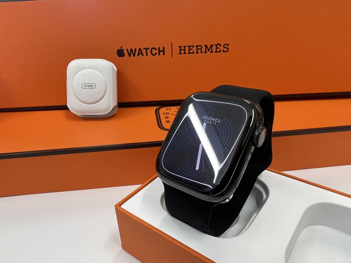 Apple Watch エルメス シリーズ7 ブラック HERMES アップル-