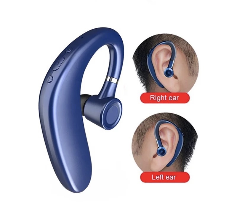 Bluetooth　イヤホン　ワイヤレスイヤホン 耳掛け型　イヤフォン イヤホンマイク 片耳　USB 充電 高音質 超軽量　テレワーク　ブルー　22_画像6