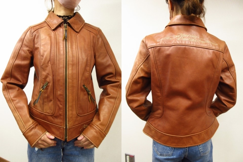 S ハーレーダビッドソン レディース DUSTY ROADS ブラウン レザー