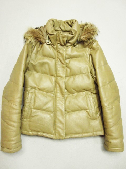 S женский кожа пуховик кожаная куртка оттенок бежевого Liugoo Leather дракон g- кожа женщина кожаный жакет защищающий от холода 