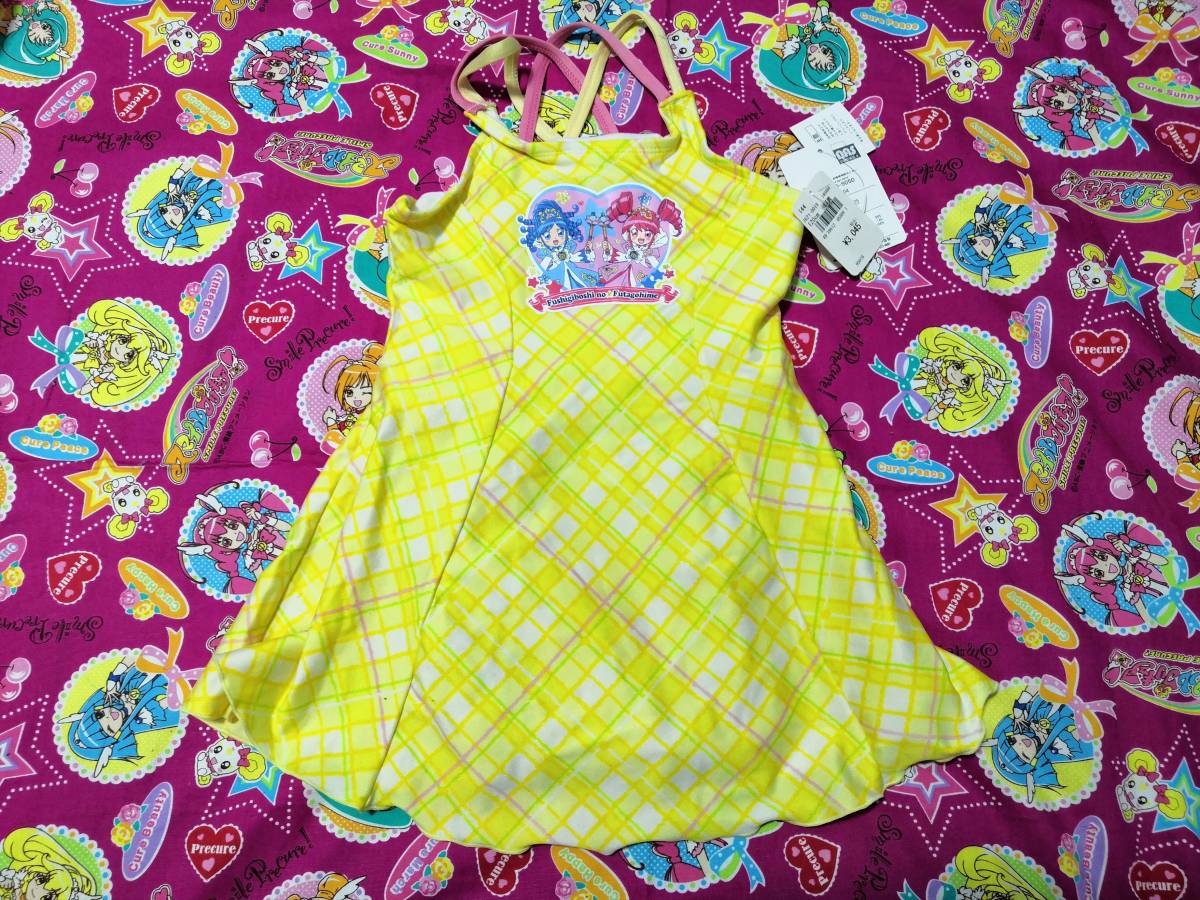  new goods #... star. cover .. swimsuit 120 yellow color swim wear One-piece 