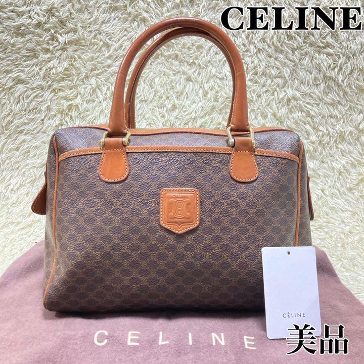 美品】CELINE/セリーヌ ハンドバッグ ミニボストンバッグ マカダム柄