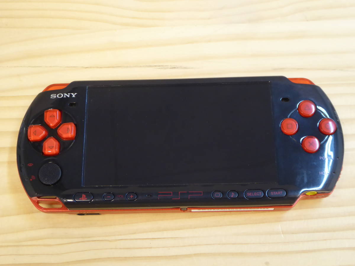 (G06-73) 中古品 SONY PSP 本体のみ PSP3000 ブラック/レッド 動作OK_画像1