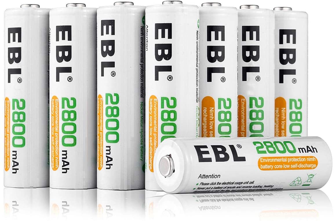 EBL 単3形充電池 充電式ニッケル水素電池2800mAh 8本入り ケース付き 約1200回使用可能 単三充電池_画像1