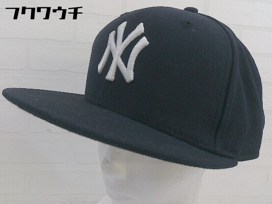 ◇ NEW ERA ニューエラ 59FIFTY NY キャップ 帽子 ネイビー サイズ7 3/8 58.7cm メンズ_画像1