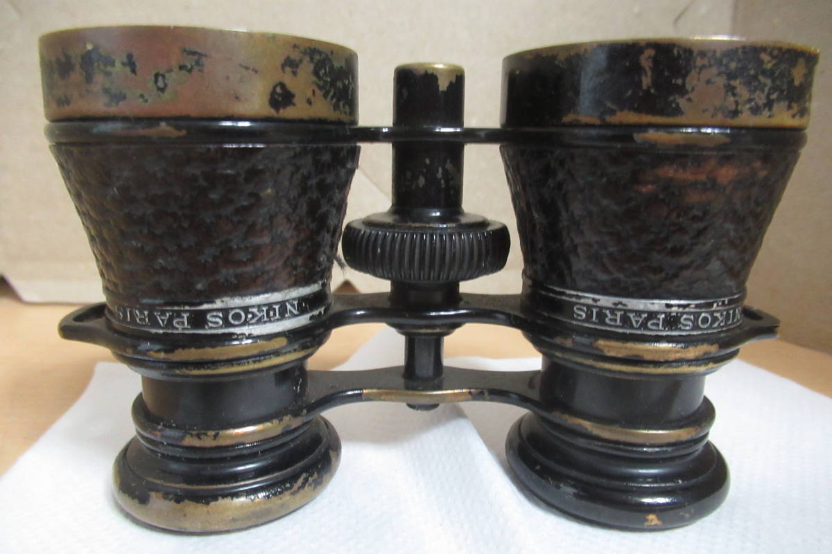  antique NIKOS PARIS binoculars / Vintage opera glasses . made 1900 year rom and rear (before and after) about? antique old tool 