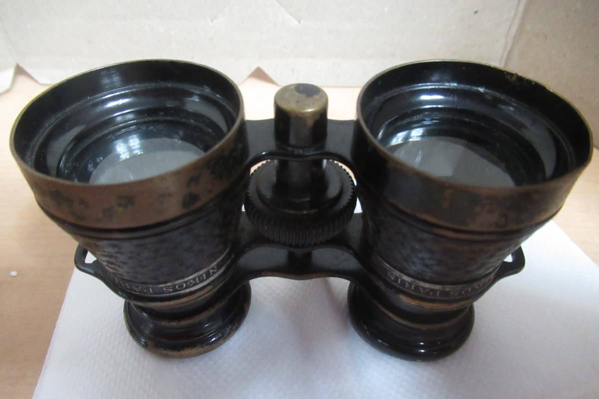  antique NIKOS PARIS binoculars / Vintage opera glasses . made 1900 year rom and rear (before and after) about? antique old tool 