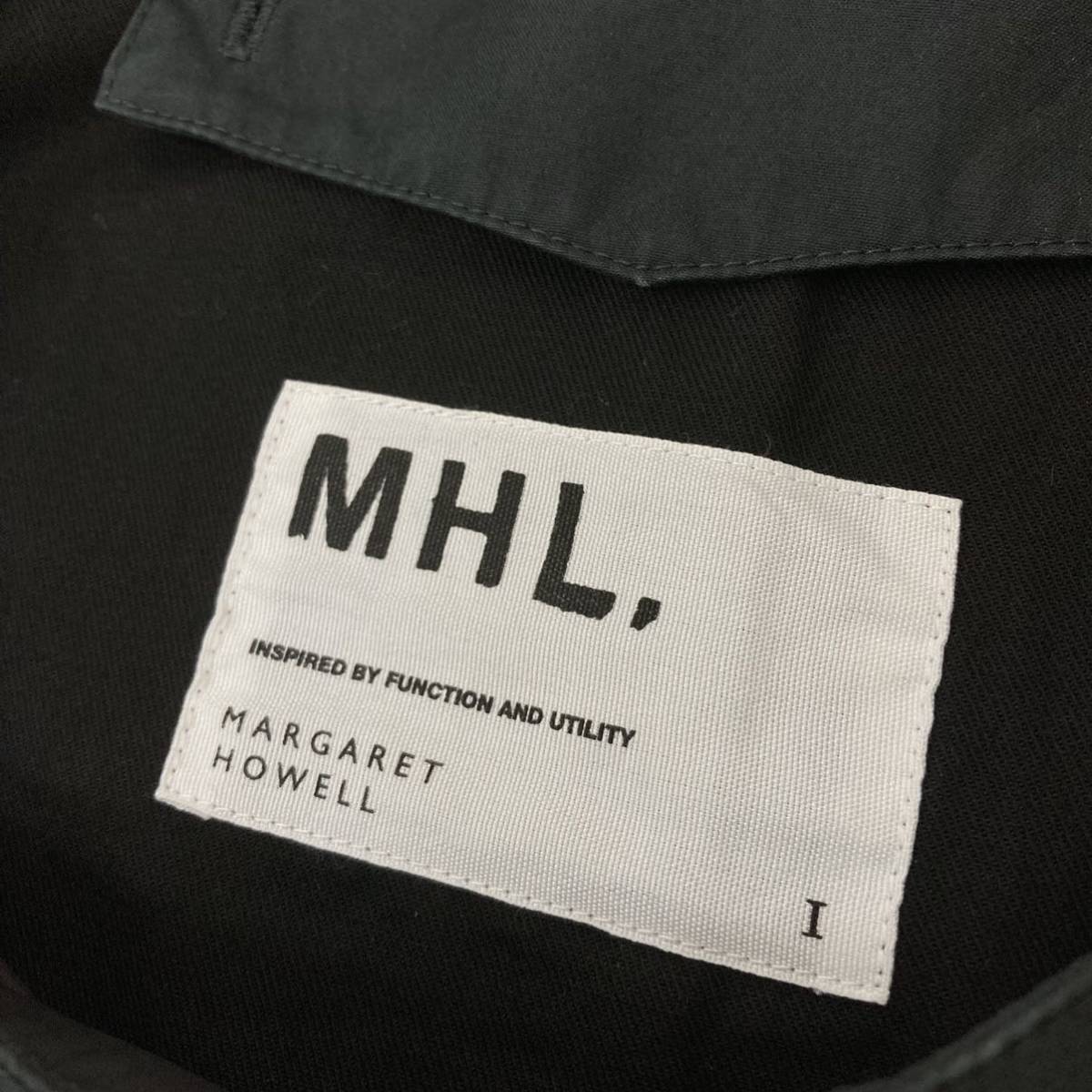 ☆D-44 MARGARET HOWELL マーガレットハウエル MHL ダウン ライナー 付 ステンカラー コート ジャケット size 1 ダークグリーン レディース_画像8