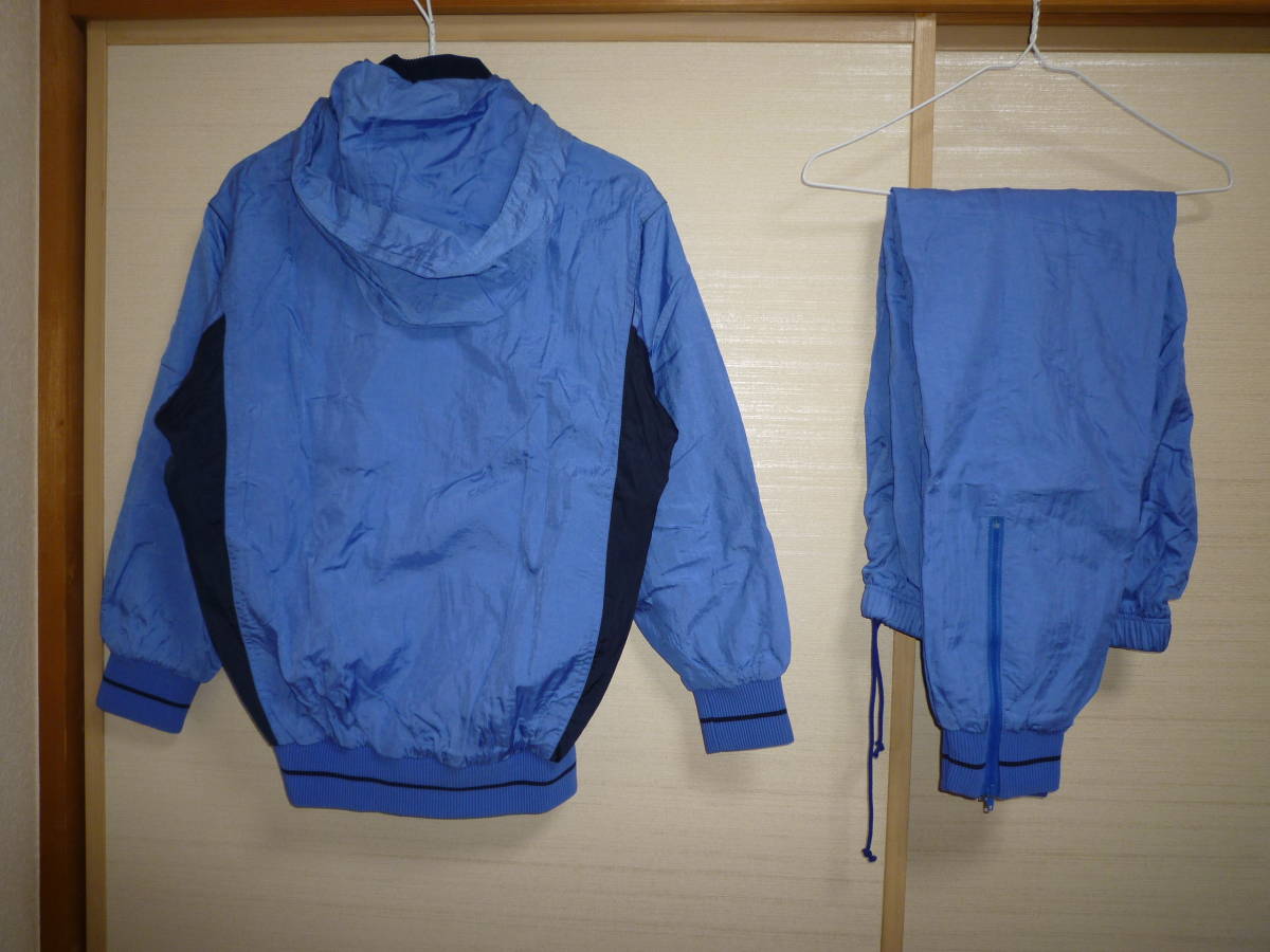  Asics low ring sRawlings windbreaker top and bottom blue for children 160cm size 