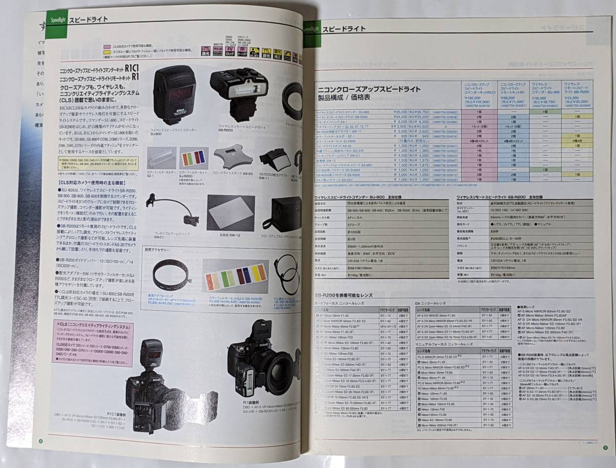 Nikon ニコン 2009年10月14日 アクセサリー総合カタログ ライト/バッテリー/ファインダー/ケース/オリジナルグッズなど_画像4