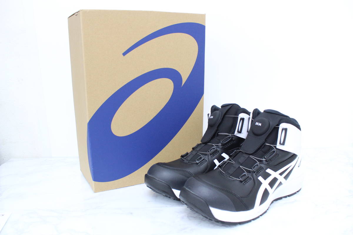 未使用】asics/アシックス WINJOB 安全靴 プロスニーカー CP304 BOA 26.0㎝ 1271A030-001 ブラック/ホワイト 