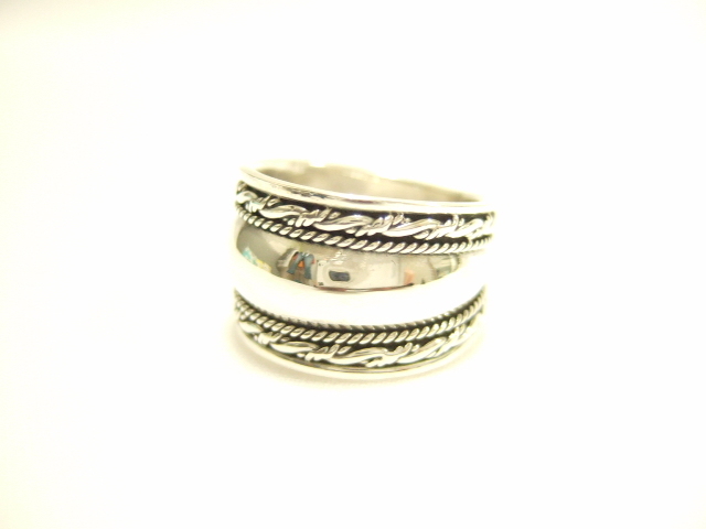  Yokohama newest silver 925SILVER! attraction. silver compilation eyes wide width ring 13~20 number 7.7~9g men's lady's postage 290 jpy ξgRξ ξ ring 23z