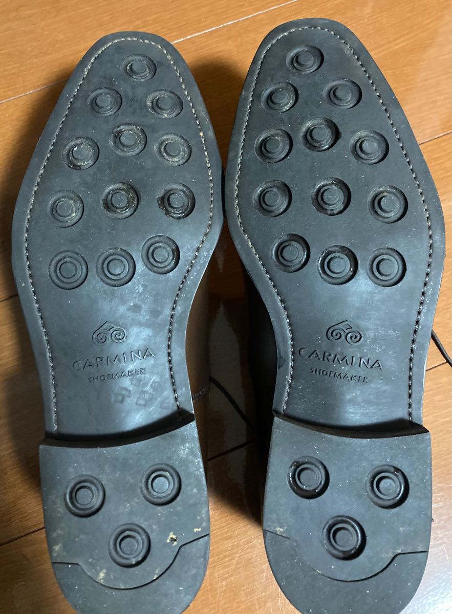 革靴　carmina FILADELFIA パンチドキャップトゥ　ダークブラウン　UK8 26.5cm ビジネスシューズ