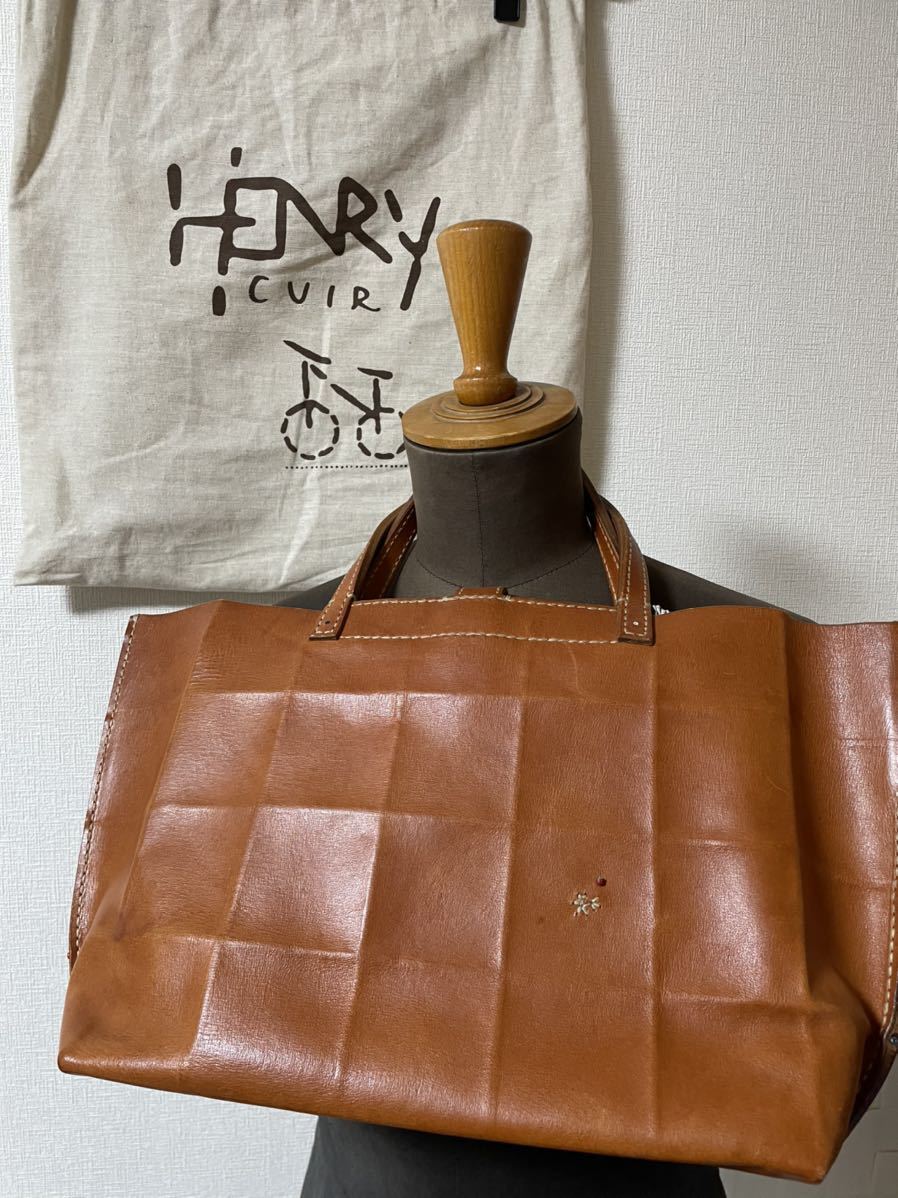 名作 希少 新品未使用 入手困難 イタリア製 HENRY CUIR アンリー