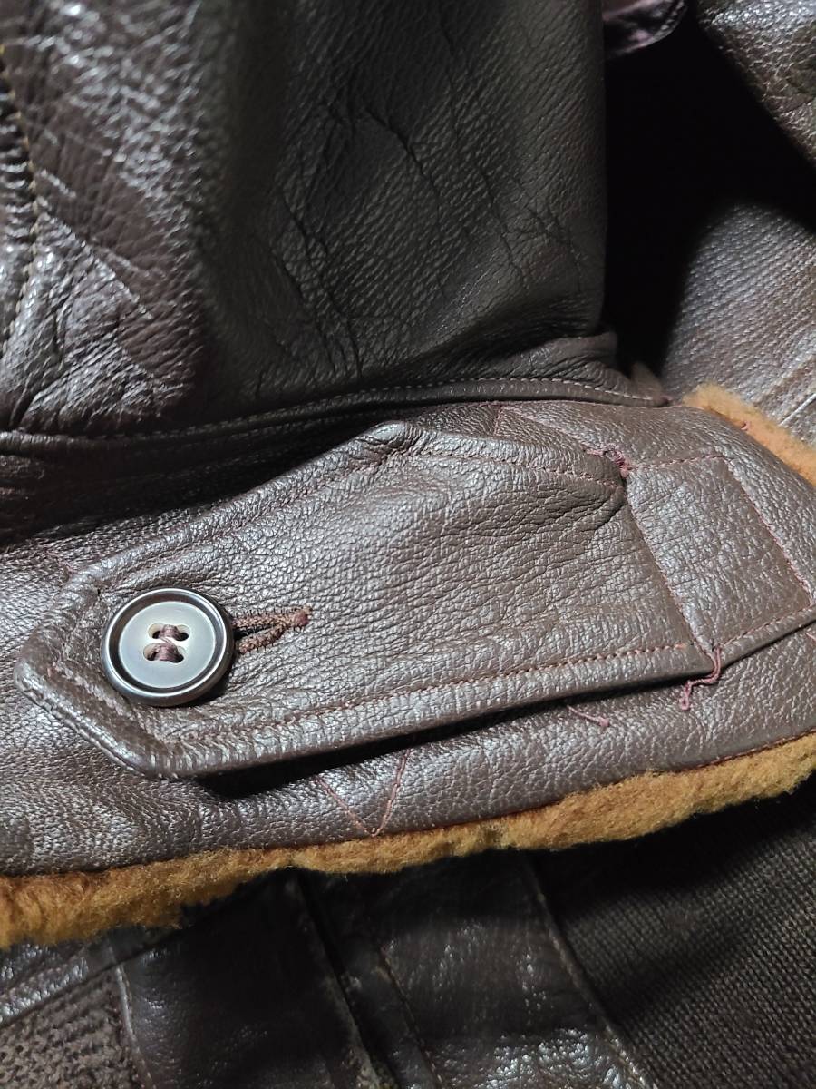 最初期!米軍実物55J14 38 フルオリジナル 1947年BURJAC SPORTSWEAR INC.製 AN-J-3a最終年と同年 USNAVYビンテージG1マッコイバズ海兵隊