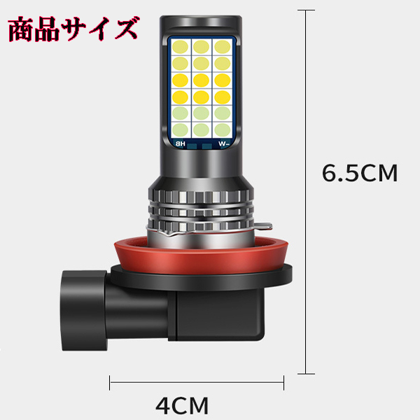 ヴィッツ H19.8-H22.11 KSP/NCP/SCP90系 フォグランプ H8 H11 H16 LED3色切り替え_画像2