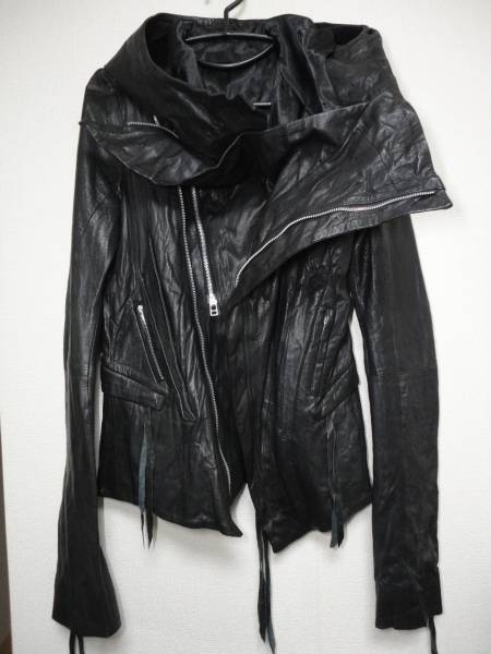EKAM エカム 山羊 皮 革 ゴート スキン 変形 レザー ライダース EKAM エカム 山羊 皮 革 ゴート スキン 変形 レザー ライダース