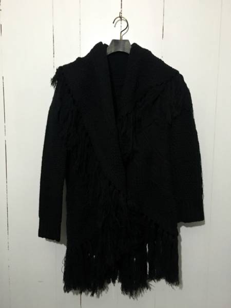 新品 定価1.3萬☆DURAS ニットカーディガン コート 黒 F