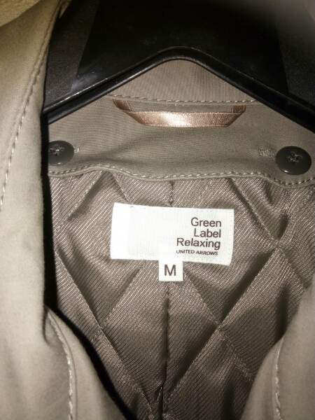 GREEN LABEL RELAXINGトレンチコート ビジネス キルティング付き